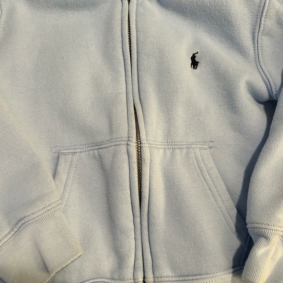 Polo Ralph Lauren Baby blue Hoodie LIGHT USED - Picture 9 of 11
